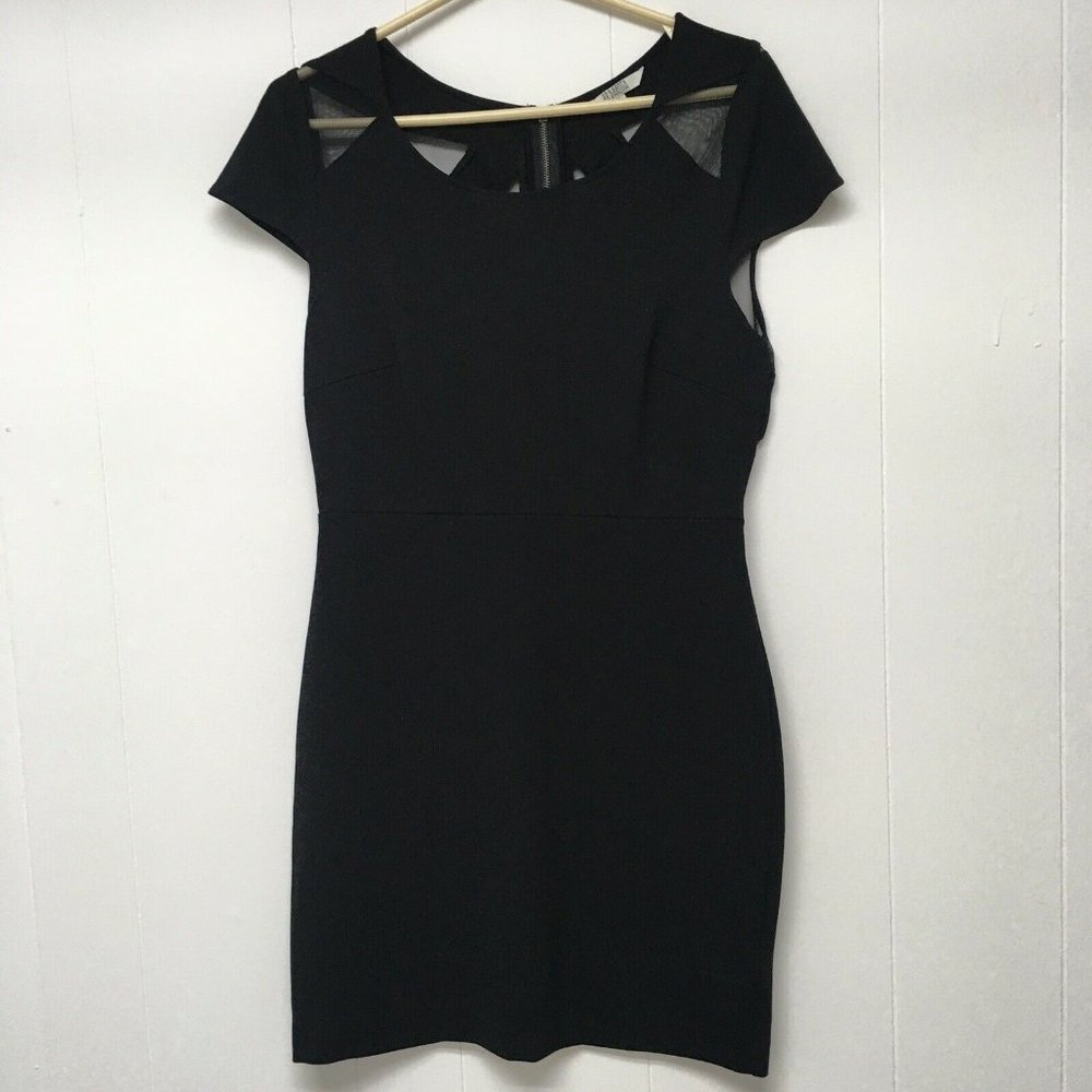 BB Dakota Dress Women’s Sz L Sheath Black Mesh